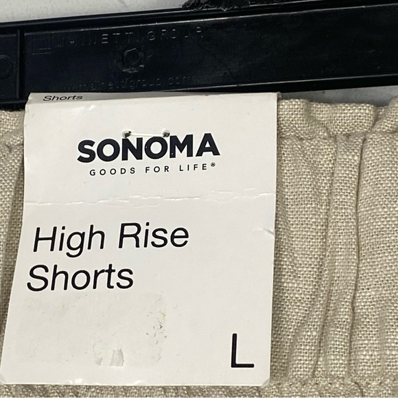 SONOMA Linen Blend High Rise Pull On Shorts XL Tan - Picture 5 of 9